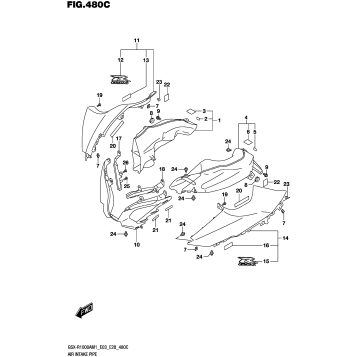 AIR INTAKE PIPE (GSX-R1000ZA)