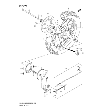 REAR WHEEL (DR-Z125 E28)