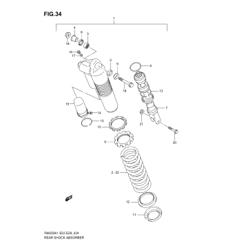 REAR SHOCK ABSORBER (MODEL K1/K2/K3)