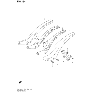 REAR FRAME (VL1500L4 E28)