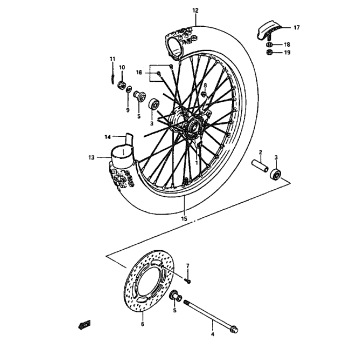 FRONT WHEEL (MODEL L/M/N/P/R/S)
