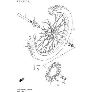 FRONT WHEEL (DR-Z400SM3 E03)