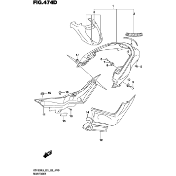 REAR FENDER (VZR1800BZL9 E28) (AJP)
