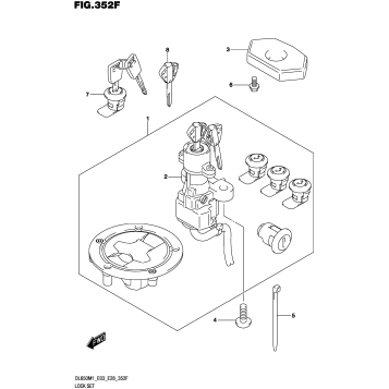 LOCK SET (SEE NOTE 1)