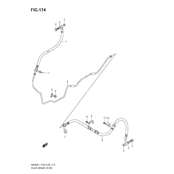 REAR BRAKE HOSE (AN400 L1 E3)