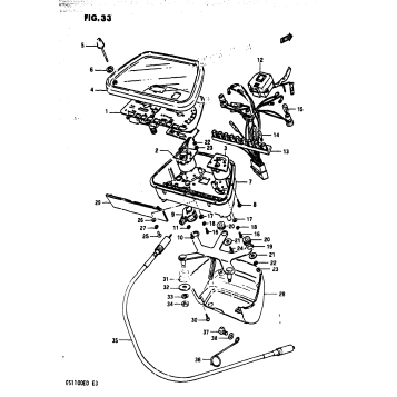 SPEEDOMETER - TACHOMETER (GS1100ESD)