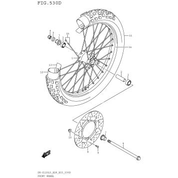 FRONT WHEEL (DR-Z125LL5 E33)
