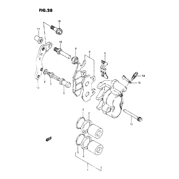 FRONT CALIPER (MODEL N/P/R)