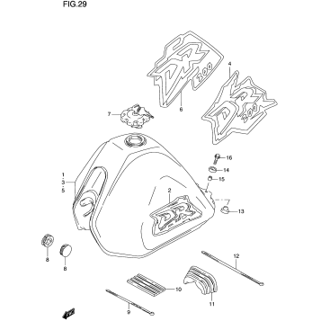 FUEL TANK (MODEL T/V/W)