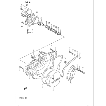 CRANKCASE COVER - WATER PUMP