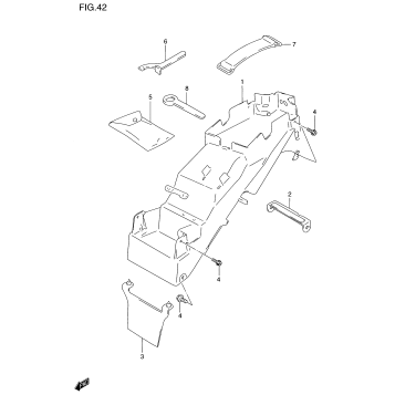 REAR FENDER (GSF1200SV/SW/SX/SY)