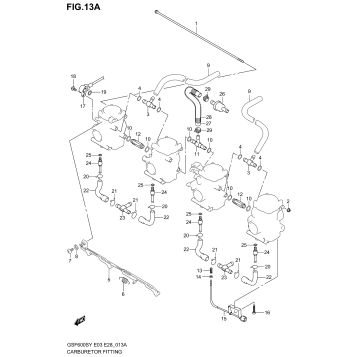 CARBURETOR FITTINGS (MODEL K3)
