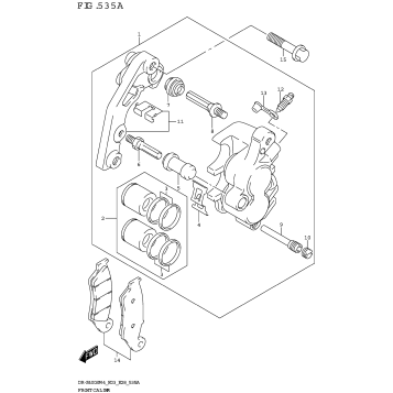 FRONT CALIPER (DR-Z400S)