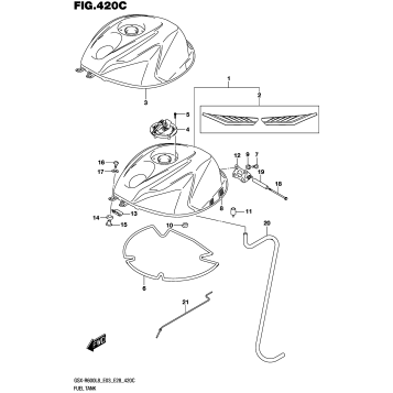 FUEL TANK (GSX-R600L8 E33)