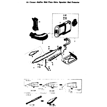 AIR CLEANER - MUFFLER - SKID PLATE - DRIVE SPRECKET MUD PROTECTOR