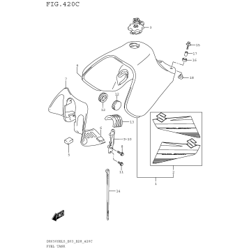 FUEL TANK (DR650SEL5 E33)