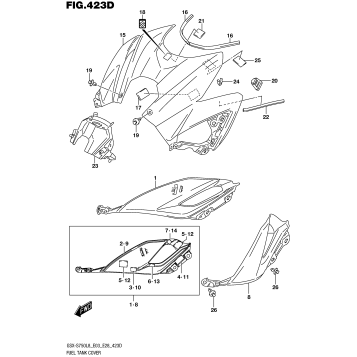 FUEL TANK COVER (GSX-S750ZL8 E33)
