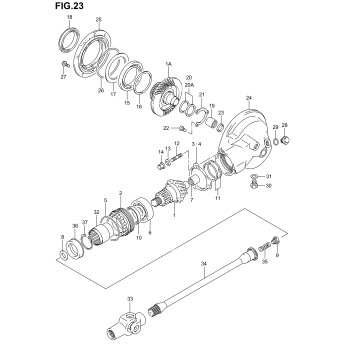 PROPELLER SHAFT - FINAL DRIVE GEAR