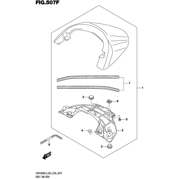 SEAT TAIL BOX (VZR1800BZL9 E33) (AJP)