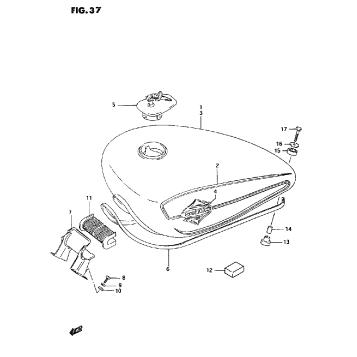 FUEL TANK (MODEL N/P/R)