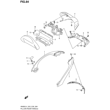 PILLION RIDER HANDLE (AN650L4 E03)
