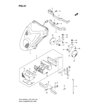 REAR COMBINATION LAMP (GSX1300RAL3 E03)