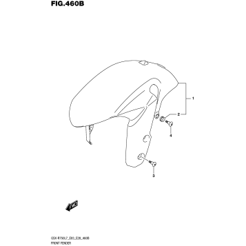 FRONT FENDER (GSX-R750L7 E28)