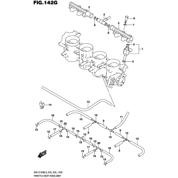 THROTTLE BODY HOSE/JOINT (GSX-S1000AL8 E33)