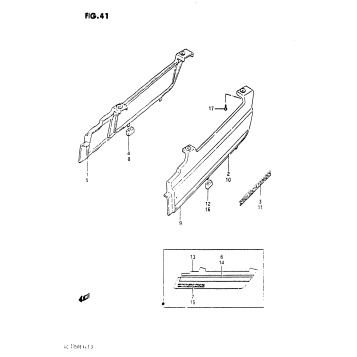 SEAT MOLDING (GS1150EF/EF2/EG)