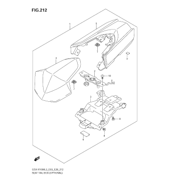 SEAT TAIL BOX (OPTIONAL) (GSX-R1000L3 E03)