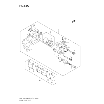 REAR CALIPER (GSF1250SK7/SK8/SK9)