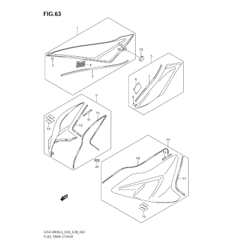 FUEL TANK COVER (GSX-R600L3 E28)