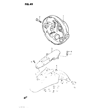 HOUSING HEADLAMP - FRONT FENDER (GS1150EF/EF2/EG)
