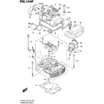CYLINDER HEAD (FRONT) (VL1500TL8 E28)