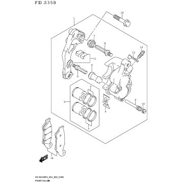 FRONT CALIPER (DR-Z400SM)