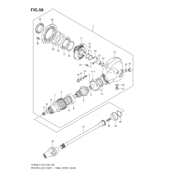 PROPELLER SHAFT - FINAL DRIVE GEAR