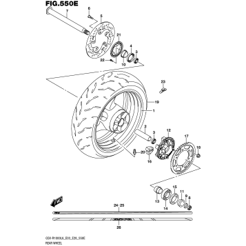 REAR WHEEL (GSX-R1000AL6 E33)