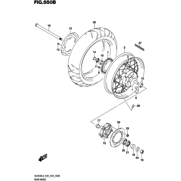 REAR WHEEL (DL650XA)
