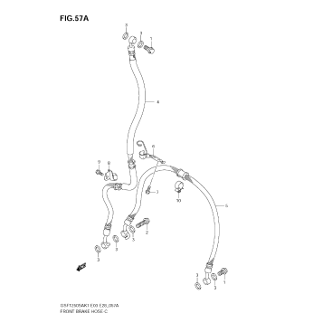 FRONT BRAKE HOSE (GSF1250SK7/SK8/SK9)