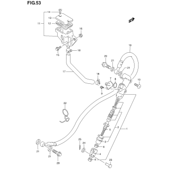 REAR MASTER CYLINDER (NOT FOR U.S. MARKET)