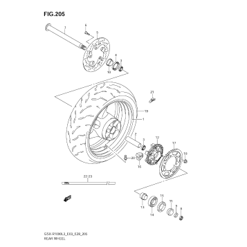 REAR WHEEL (GSX-R1000L3 E28)