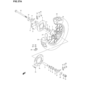 REAR WHEEL (RM85LK3)
