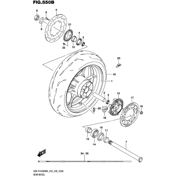 REAR WHEEL (GSX-R1000A)