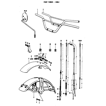 FRONT FENDER - CABLE