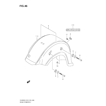 REAR FENDER (VL800K6/TK6/CK6/K7/TK7)