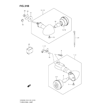TURNSIGNAL FRONT & REAR LAMP (VZ800Z K9)
