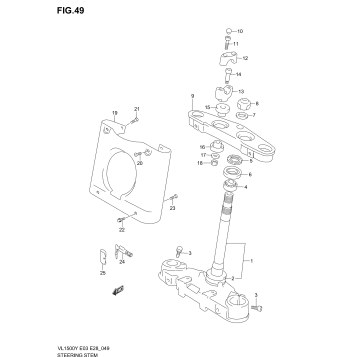 STEERING STEM (MODEL W/X)