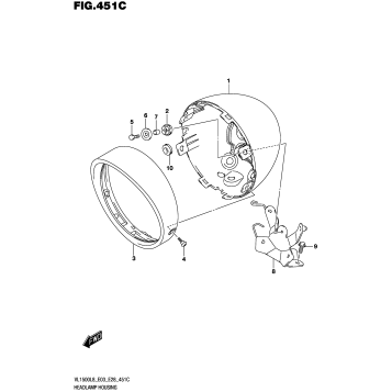 HEADLAMP HOUSING (VL1500BL8 E33)