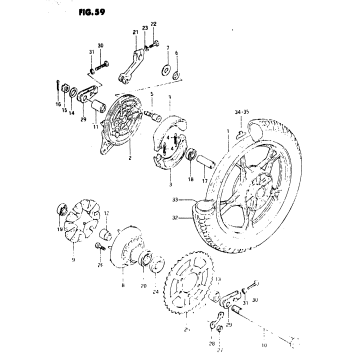 REAR WHEEL (MODEL Z)