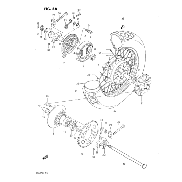 REAR WHEEL (GR650XD)